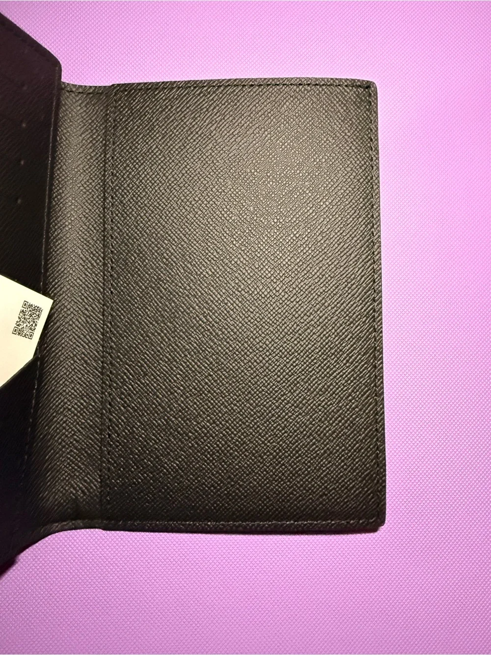 Louis Vuitton M64501 Monogram Black Leather Passport Holder -New
